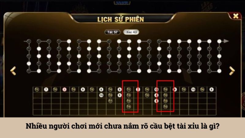 Nhiều người chơi mới chưa nắm rõ cầu bệt tài xỉu là gì?